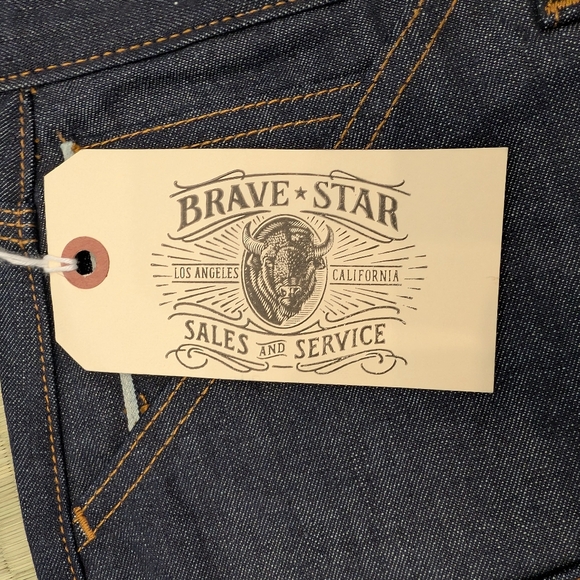NWT Brave Star Selvedge Die Hard Double Knee Jeans Men's Size 32 Made in USA - Picture 5 of 7